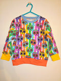 3-4 years rainbow skulls jumper