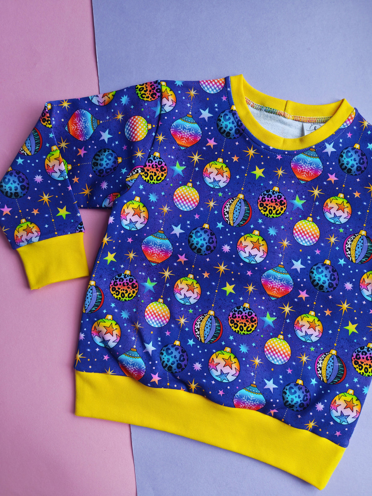 4-5 years purple baubles jumper