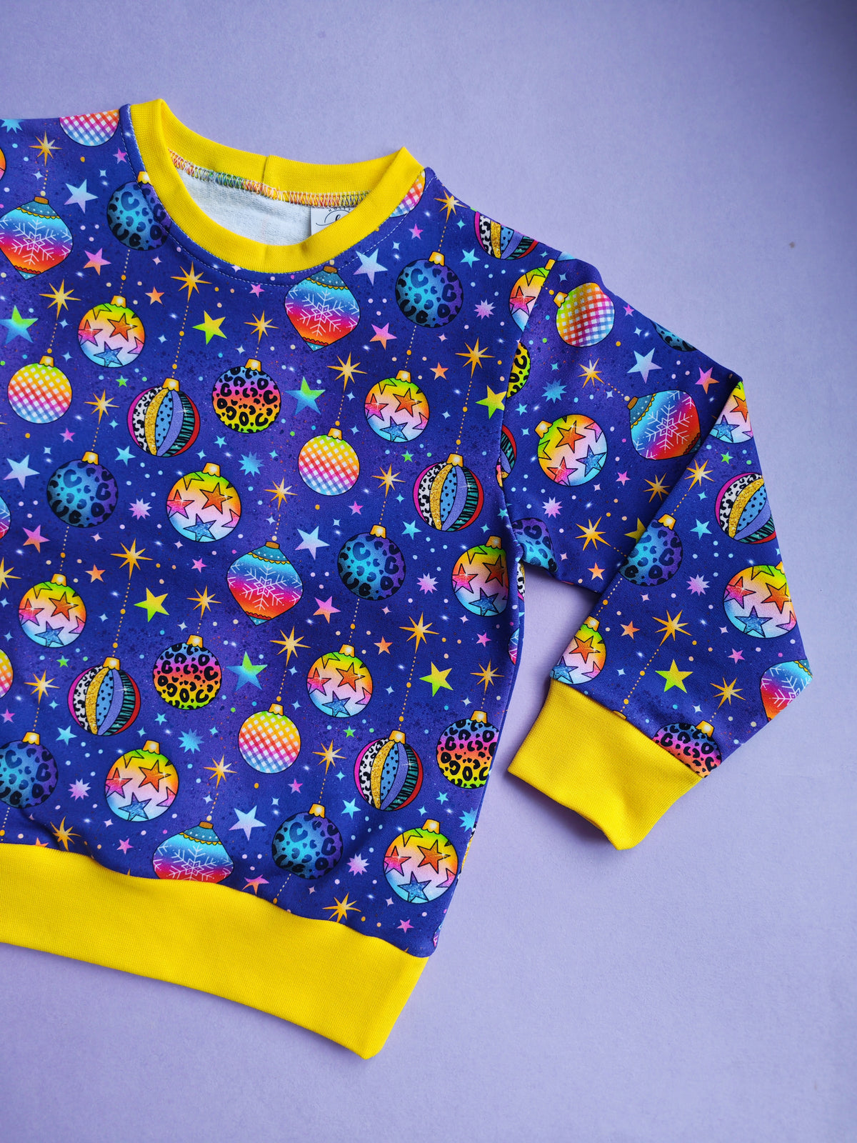 4-5 years purple baubles jumper