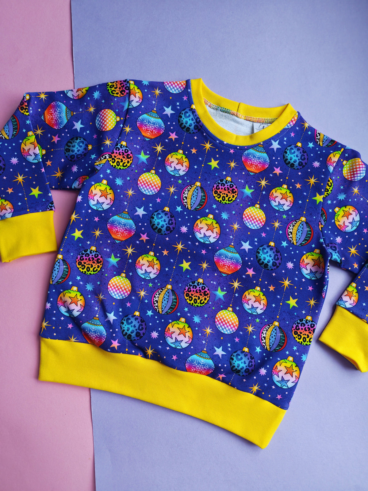4-5 years purple baubles jumper