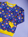 8-9 years purple baubles jumper