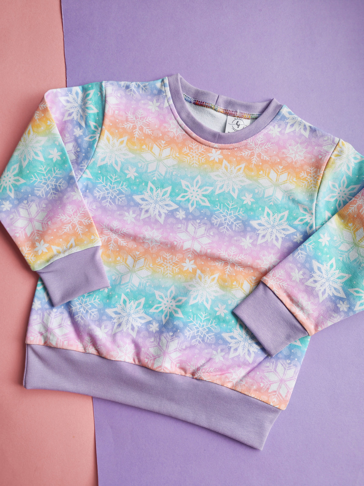 3-4 Years pastel snowflakes jumper