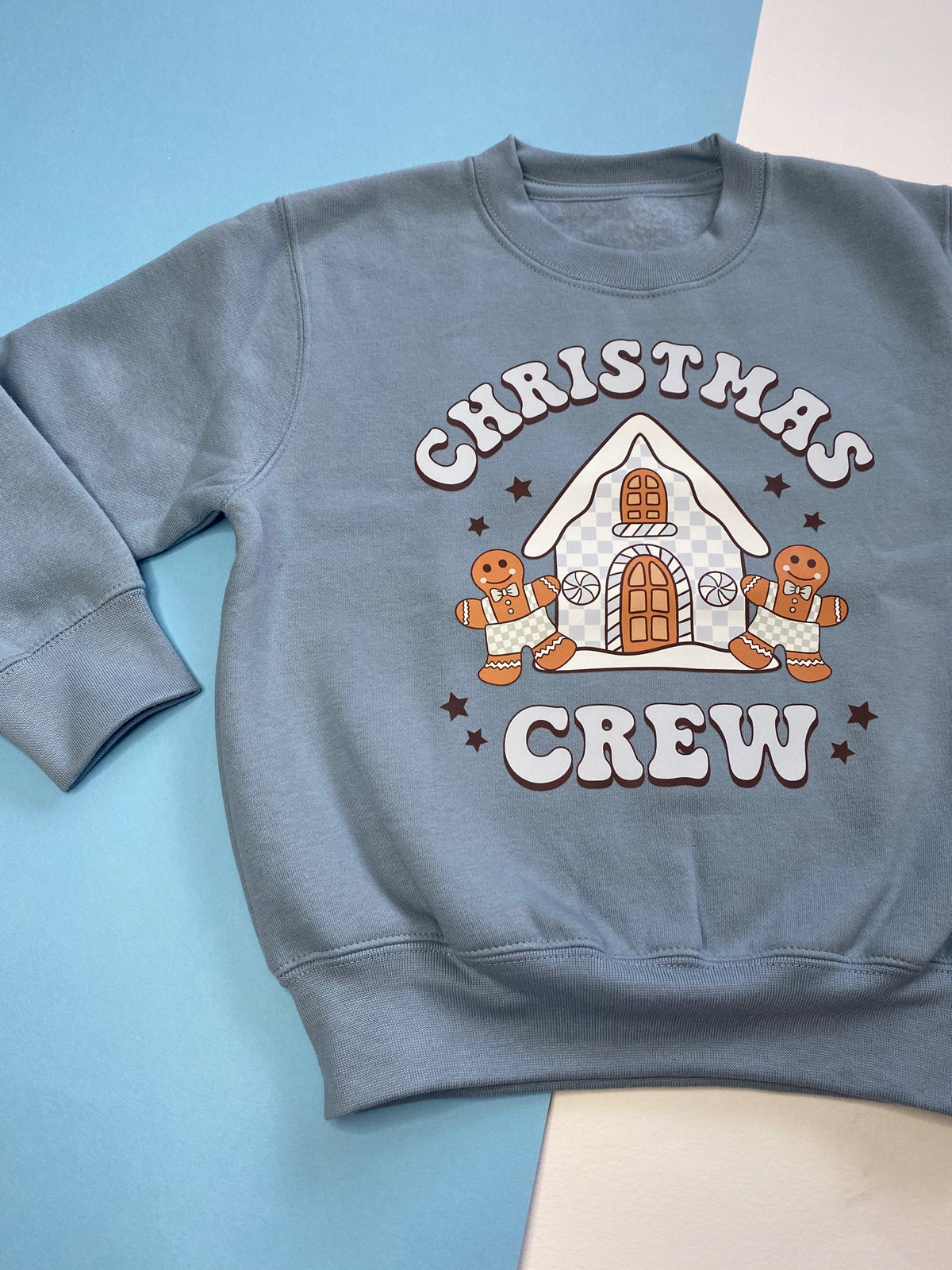3-4 years Christmas Crew Dusty Blue Sweatshirt
