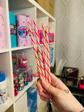 Red Candy Cane Straw