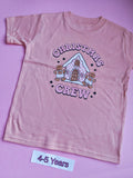 Peach children's t-shirt, 4-5 years, Christmas Crew gingerbread design