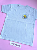 Frozen grey children's t-shirt front with 'miniature version of my dad' design, size 4-5 years