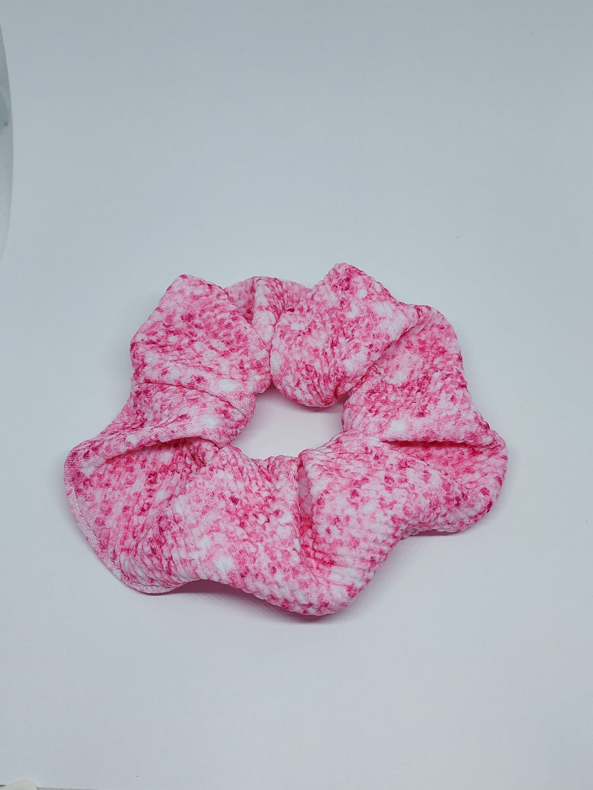 Handmade pink marble effect scrunchie