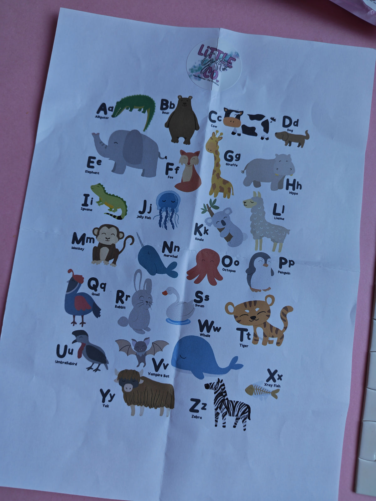 Animal alphabet puzzle