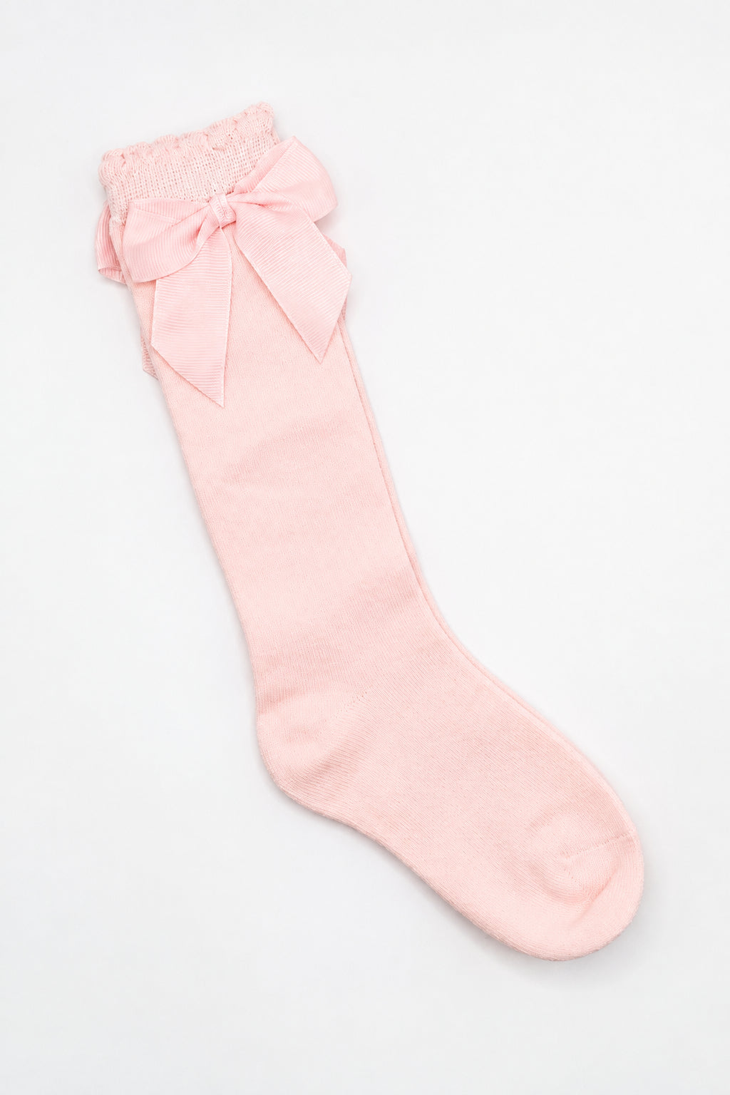 Pink Knee High Bow Socks