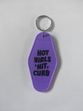 Hot Girls Hit Curbs Motel Keychain