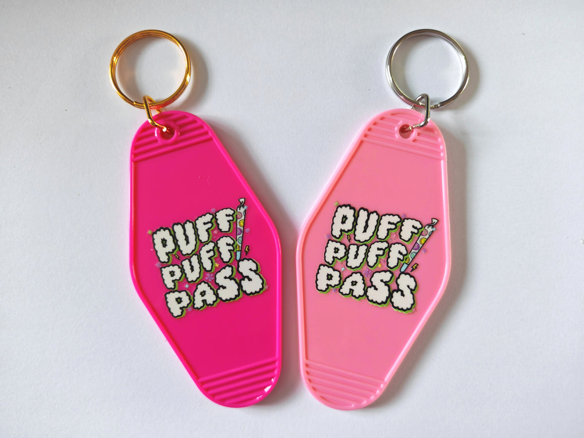 Puff Puff Pass Motel Keychain