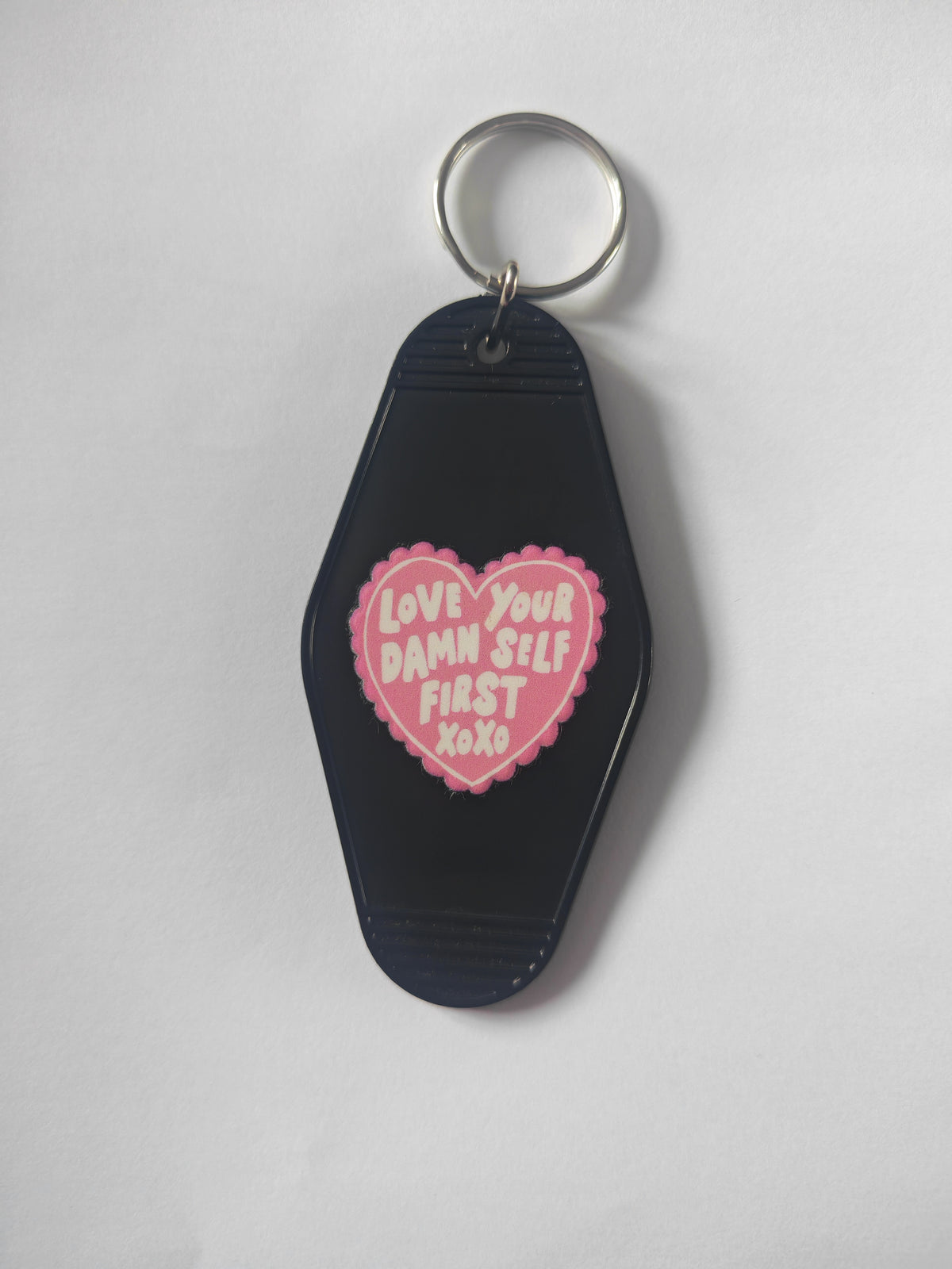 Love Your Damn Self First Motel Keychain