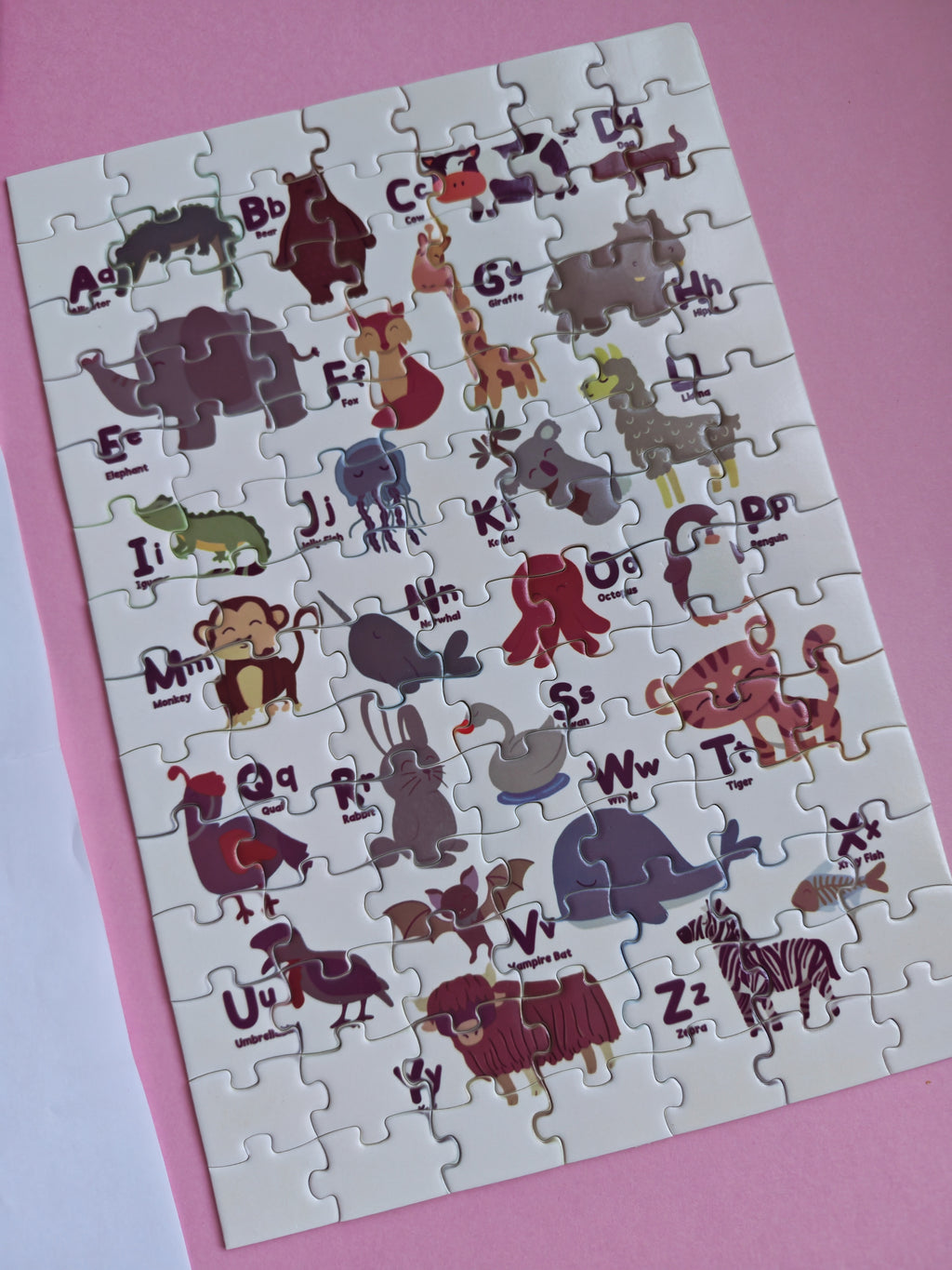 Animal alphabet puzzle