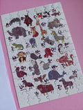 Animal alphabet puzzle