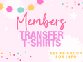 Members Transfer T-shirts Listing