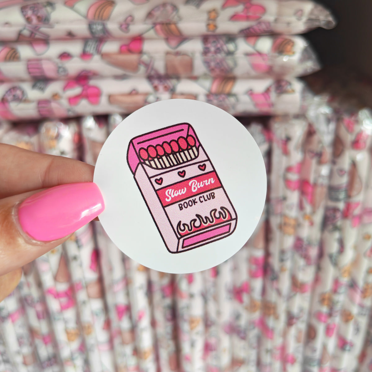 Slow Burn Book Club Sticker