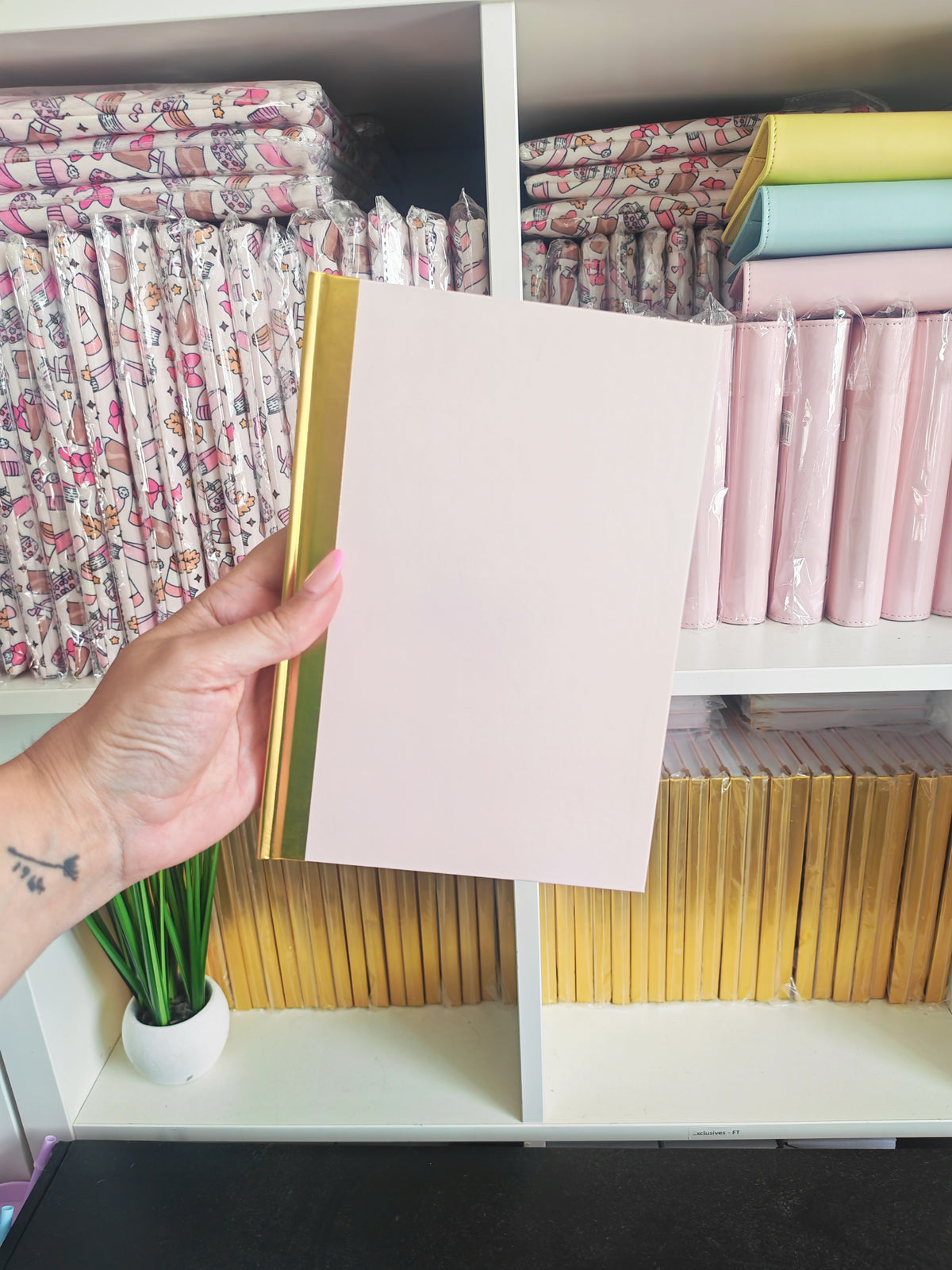 A5 Pink & Gold Notebook