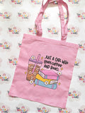 Just a girl who loves coffee and books tote bag