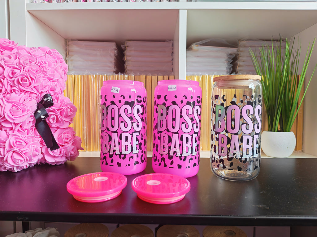 Boss Babe Glass Libbey Cups