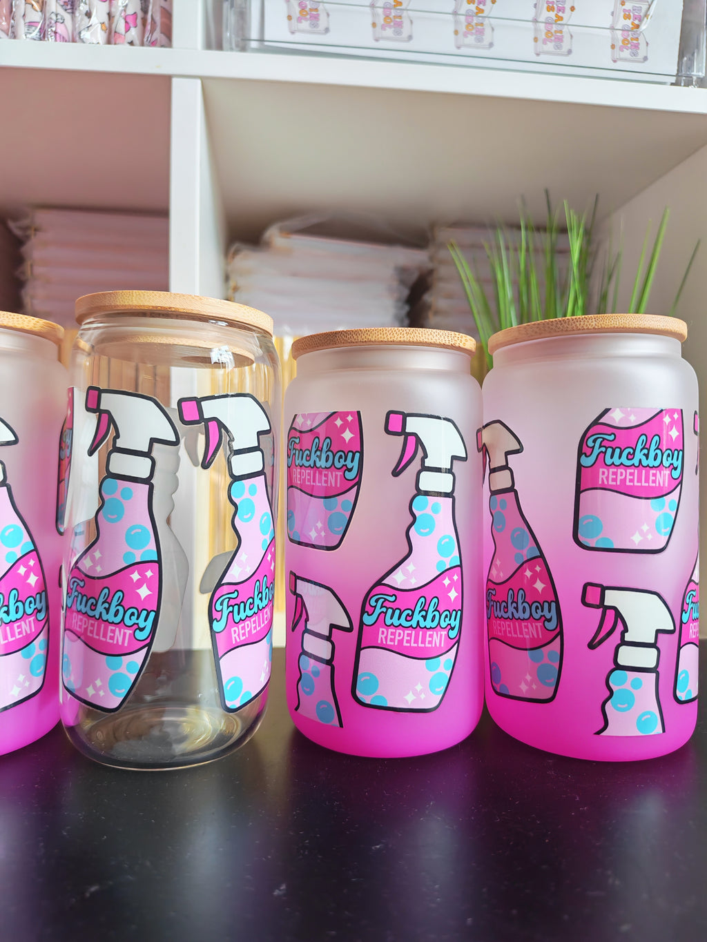 F*ck Boy Repellent Glass Libbey Cups